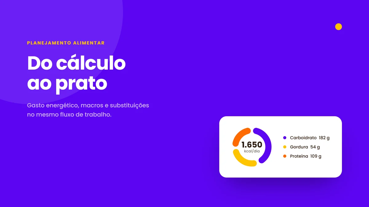 Nutricionista montando um plano alimentar com refeições e porções organizadas